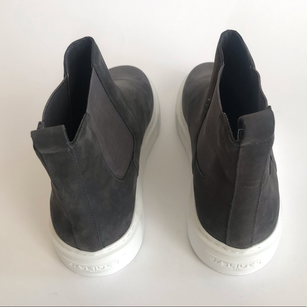 J/SLIDES NYC Dani Chelsea Gray Nubuck Suede Platform Slip On Bootie Sze 8.5 NIB - Picture 6 of 15